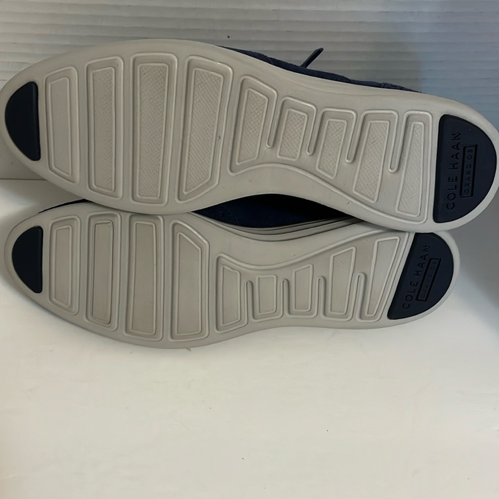 Cole Haan Grand.OS shoes woman’s 6.5 wingtoe blue oxford lace up tie suede upper - Picture 7 of 15